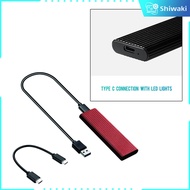 Shiwaki External M.2 NVME to USB 3.1 Enclosure Adapter, M.2 SSD Case with Type-C for 2230 2242 2260 NVMe SSD Content Designers 2TB
