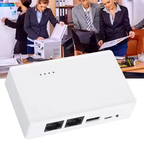 USB2.0 Wireless Print Server White Improve Efficiency USB WiFi Print Server 480Mbps Easy for Windows