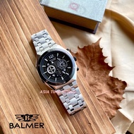 [Original] Balmer 8163G SS-4 Chronograph Sapphire Men's Watch with Black Dial Silver Stainless Steel | Official Warranty