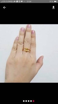 875 kadar model emas cincin asli twin