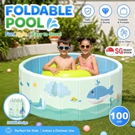 Foldable Kids Swimming Pool No Inflation Round Paddling Pool Indoor Outdoor Baby Water Play Pool for