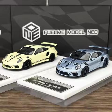 Fuelme 1/64 991.2 GT3 RS GT Ice Blue Cololr Resin Model Car