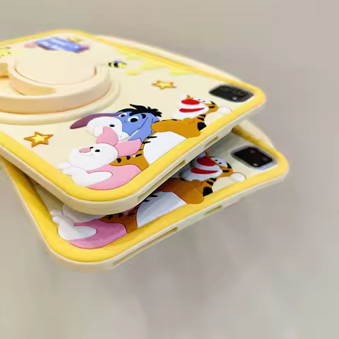 Cartoon Disney Winnie Silicone Tablet Protective Case For IPad 9 8 7th Gen Child Case for IPad Air M