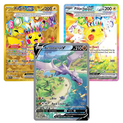 PKM Proxy Cards Holographic Pikachu EX Charizard VMAX Rayquaza Umbreon Greninja Rare FOIL Pokemon Ca