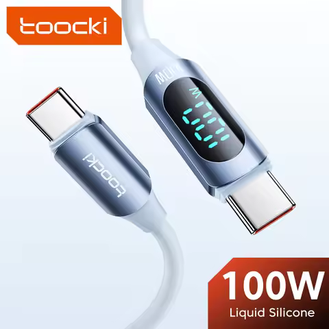 Toocki Silicone USB Type C to USB C Cable PD 100W Fast Charge for Macbook Samsung Huawei Xiaomi Type