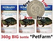 (Free Vintage 50 Cents Coin Every 3 Bottles Purchased) Nutrafin Basix Turtle Food Pellet Sticks 360g