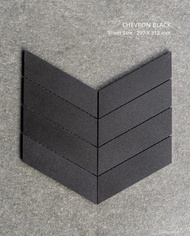 Backsplash Tiles Type Chevron Black Matt - Venus Tiles