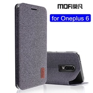 oneplus 6 case 1+6 flip cover silicone fabric protective case oneplus6 capas kickstand MOFi original