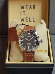 Timex 電子石英錶  TW2P840  Red Wing shoe leather  軍錶款  military watch  錶經40mm  50米防水