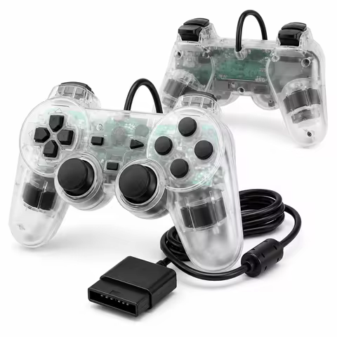 Official Game PS2 Wired Controller for PS2 Console Dual Vibration Retro Gaming Replacement Gamepad