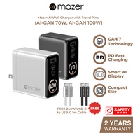Mazer Charger Smart Ai Wall Charger 70W/100W Fast Charging Wall Charger
