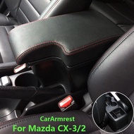 For Mazda CX-3 Armrest box Retrofit For Mazda 2 skyactiv version cx3 CX-3 Car Armrest Storage box ca
