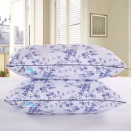 Blue‑and‑White Floral pillow hotel style pillow Corak Bunga Biru‑Putih Bantal gaya hotel sangat lemb