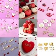 Ins Style Valentine's Day Acrylic Cake Decoration Love Cupcake Decoration Heart Acrylic Decoration