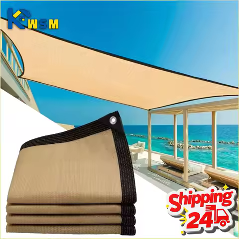 1-3PCS 2x2m 2x4m Sun Shade Net Reinforced Edges Punched Holes Shade Fabric Thickened Insulation Mesh