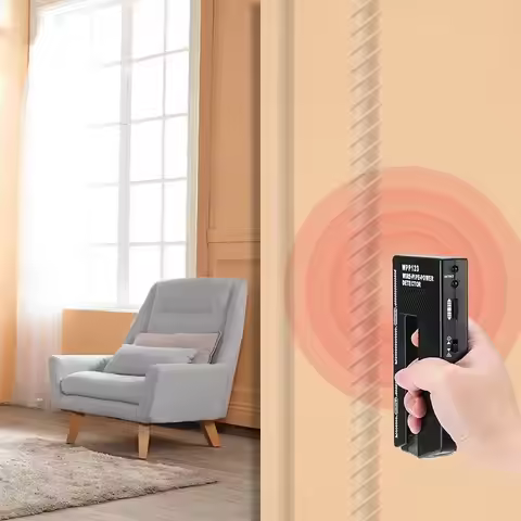 High Sensitivity Metal Detector with Light & Alarm Multifunction Wire Pipe Power Detector Portable A