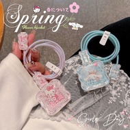 Kawaii Hello Kitty Usb Cable Protector Data Charger Line Protective Sleeve for Apple Iphone 18W 20W 