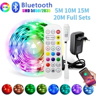 5050 RGB Led Light Strip With APP Bluetooth Music Controller 5M 10M 15M Led Strip full sets For Home