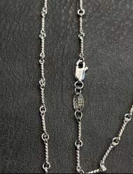 Chrome Hearts 竹節麻花鏈 頸鏈 男女同款 銀色933