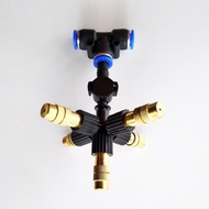 [BUY 10 GET 1 FREE] 8mm T-mounted copper head 5-way mist nozzle with anti-leakage valve