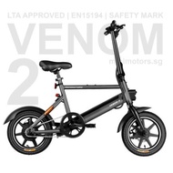[SG Seller] [In Stock] Venom 2 E-bike | LTA approved Electric Bicycle | Minimotors [Free 6 Gift] Ebike