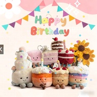 Cute Cherry Cake Plush Toy Soft Stuffed Doll Festival Gift for Girls Birthday Present Bakery Plush T