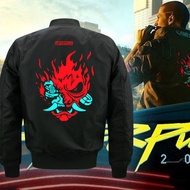 Cyberpunk 2077 Game Merch Techwear Jacket Men Lightweight Bomber Flight Jacket Tactical Streetwear W