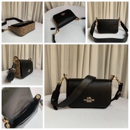 Coach Women crossbody shoulder bag sling bag black leather in stock 80614