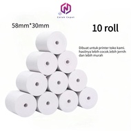 Thermal cash register paper 58x30 10 rolls SUPPROT POS-58b/POS58A/MP-58A1/MP-58N/MP-58M/MP-58C/MP-58