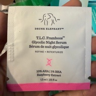 Drunk Elephant T.L.C Trial Pack. Framboos Glycolic Night Serum 1.5m