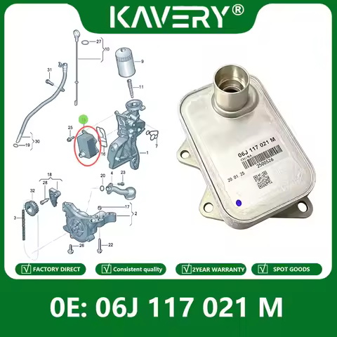 KAVERY For Aluminium EA888 Oil Cooler VW Golf MK6 GTI Tiguan Passat Audi A4 A5 A6 Q5 06J117021M 06j1