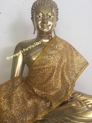 สไบห่มพระ สไบ สไบพระ ผ้าห่มพระพุทธรูป สไบพระประธาน ผ้าสไบพระ ผ้าสไบห่มพระ สไบพระพุทธ ปักเลื่อม แบบสว