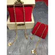 📣HOT ITEM📣916 EMAS BANGKOK SET GELANG KAKI & GELANG TANGAN BIJI SAWI GOLD/ BRACELET ANKLET pattern E