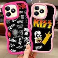 MERAH Z-56 Fashion Rock Band Red Black Pink Case Casing for Realme C51S C61 C51 C63 Note 50 C53 60