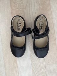 Kidea Girls Black Leather School Shoes 皮鞋 Size 26