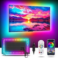 MORIACC LED Lights for TV, TV LED Backlight 9.84 ft RGB TV LED Lights That Change with TV Lights Behind,USB LED Strip Lights for TV with Remote APP Control,Bluetooth LED Light Strips for TV 23-43 in