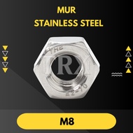 M8 STAINLESS STEEL 304 Nut