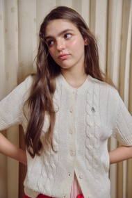 beforesunset_studio - Pici Twisted Cardigan เสื้อไหมพรม ลายทอเปีย ผ่าหน้า ผ้านิ่มใส่สบาย