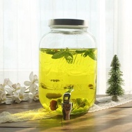 4升mason jar帶水龍頭玻璃果汁罐葡萄釀酒酵素桶drink dispenser
