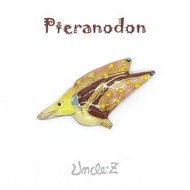 恐竜-プテラノドン-の七宝焼ピンブローチ