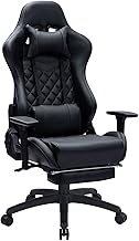 Blue Whale Heavy Duty Gaming Chair for Adults and 350LBS Reinforced Base,Thickened Seat Cushion, Adjustable Armrest, Big and Tall Ergonomic Office Computer Chair with Massage