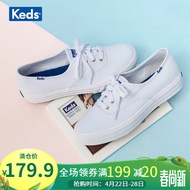 keds春季TRIPLE女鞋时尚百搭休闲鞋低帮帆布鞋松糕厚底小白鞋WF49946 白色 36