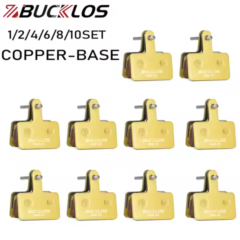 BUCKLOS Copper Based Bicycle Brake Pads Wear Resistant Bike Hydraulic Disc Brake Pad Road Mtb Brake 