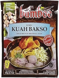 Bamboe Bumbu Kuah Bakso Meatball Soup Spice Mix, 60 Gram (Pack of 9)