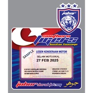 The Latest Version 新款 Road Tax Sticker 2024 Ready Store Soccer Football Southern Tiger JDT