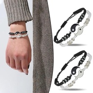 Best Friend Bracelets for 2 Matching Yin Yang Adjustable Cord Bracelet for Bff Friendship Relationsh