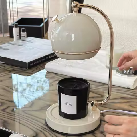 Candle Warmer 2 Bulbs Lamp Dimmable Candle Warmer with Timer & Compatible with Yankee B&BW Large & S