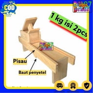 MERAH Onion Slicer Multipurpose Slicer Pine wood onion slicer/