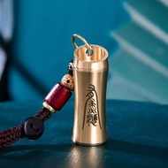 Lottery Keychain Decompression Brass Bamboo Tube Entertainment Lottery Lottery Lottery Retro Pendant