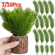 1/10Pcs Artificial Pine Leaf Branches Christmas Tree DIY Xmas Holiday Garland Wreath Home Garden Green Plants Decoration